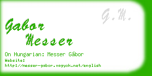 gabor messer business card
